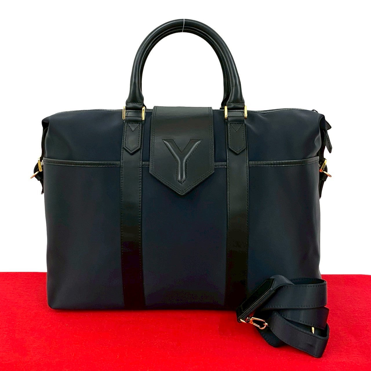Saint Laurent Nylon Leather 2way Handbag