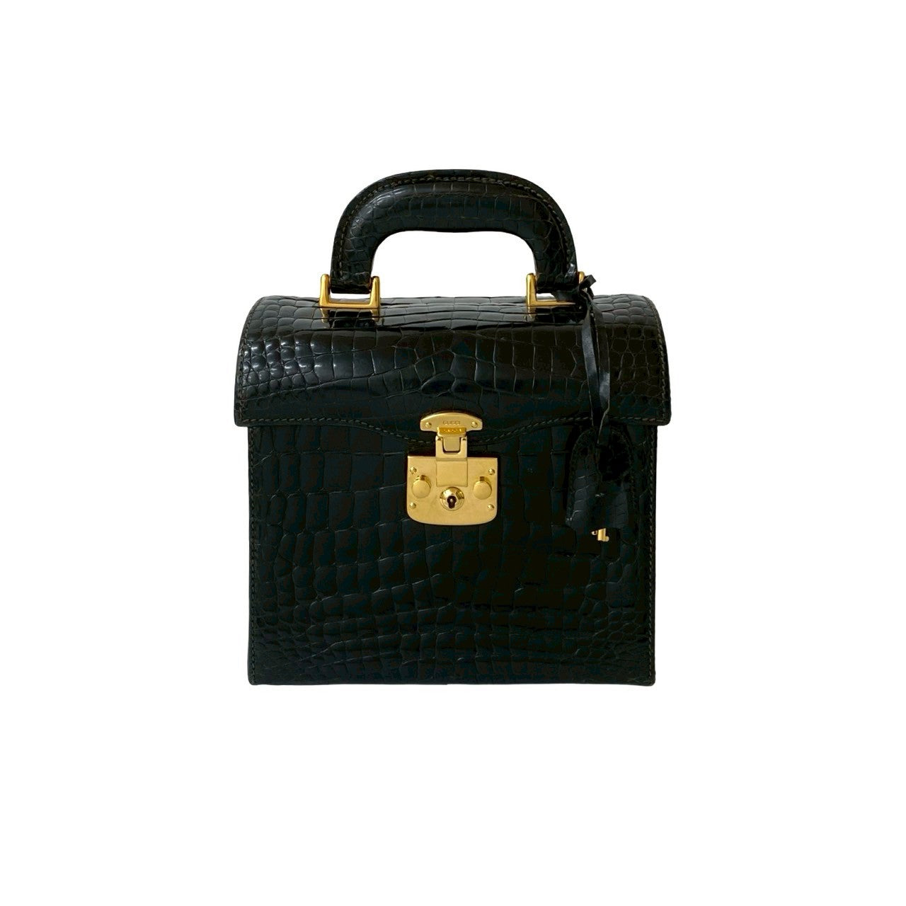 Gucci Lock Crocodile Leather Handbag