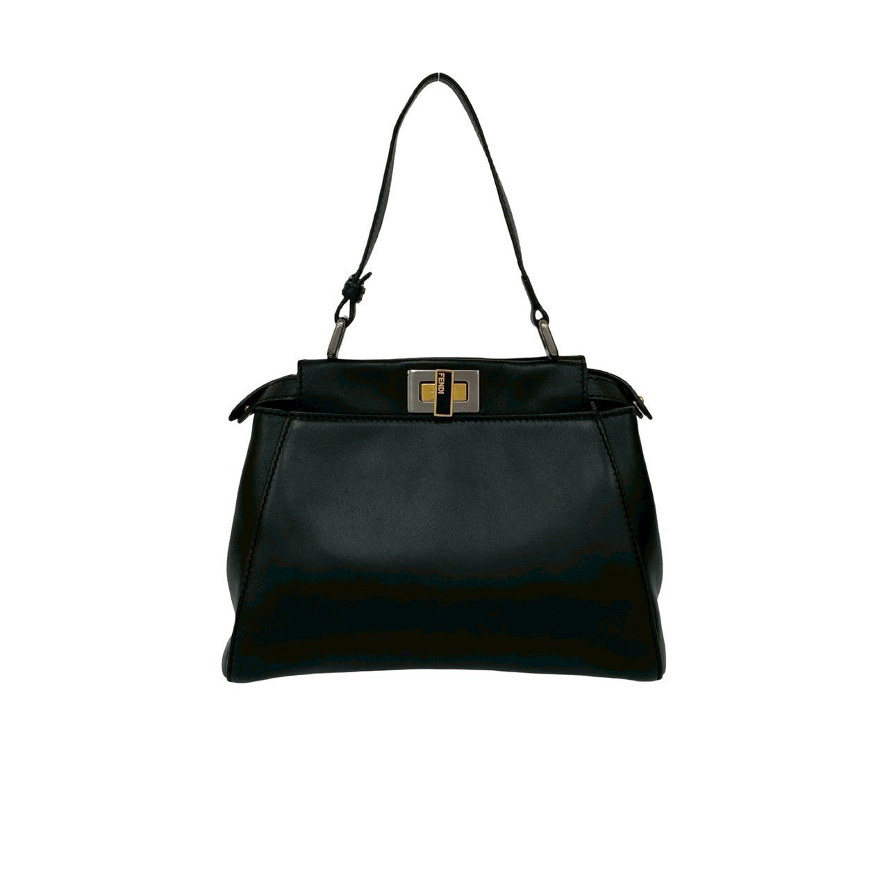 Fendi Zucca Canvas Leather Handbag