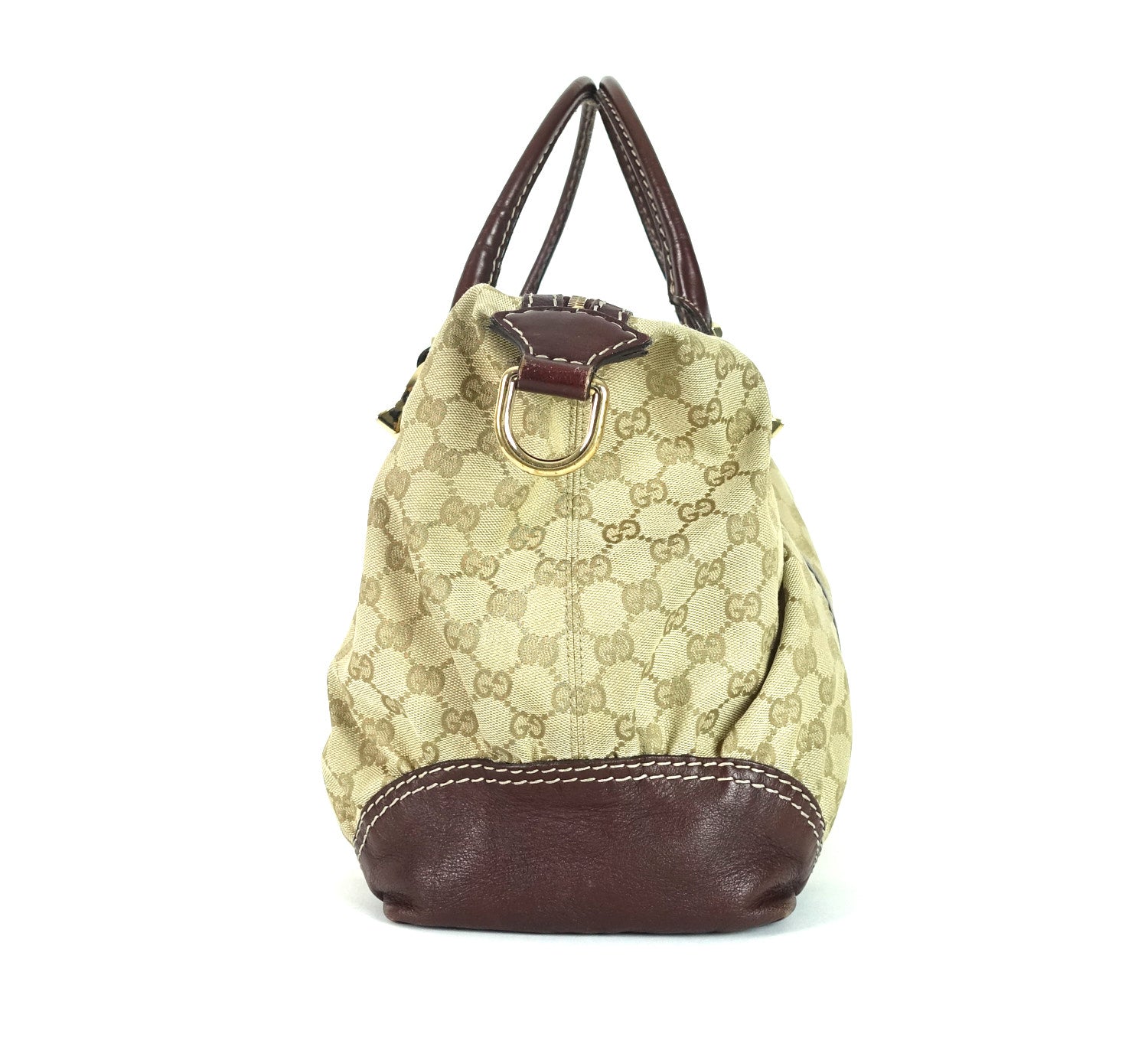 Gucci Monogram Canvas Large Hobo Bag