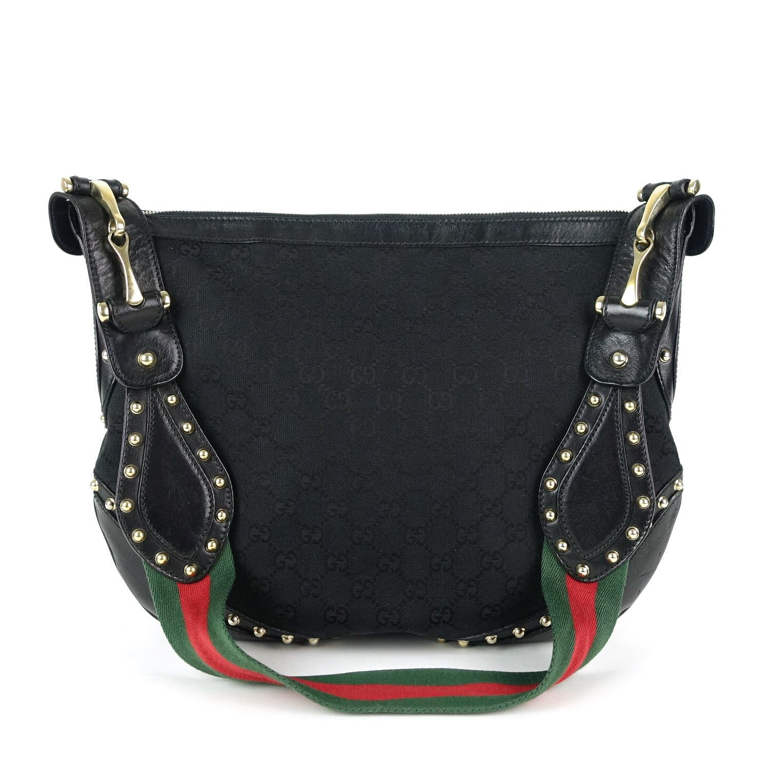 Gucci Pelham Web Monogram Canvas Hobo Bag
