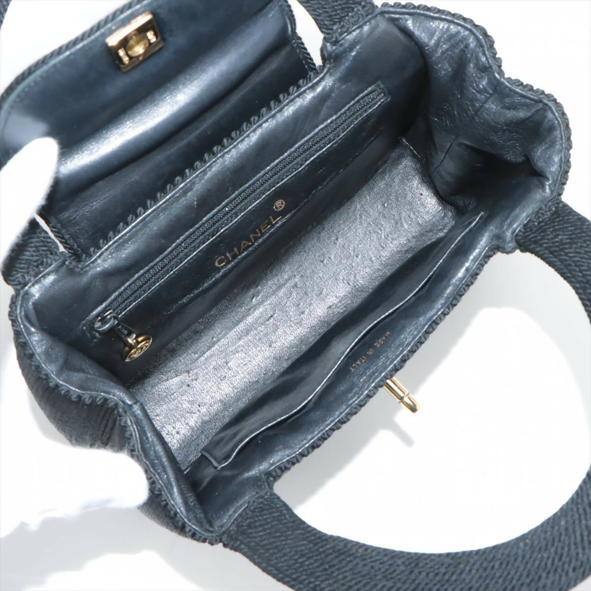 Chanel Black Caviar Rope-embellished Tote Bag