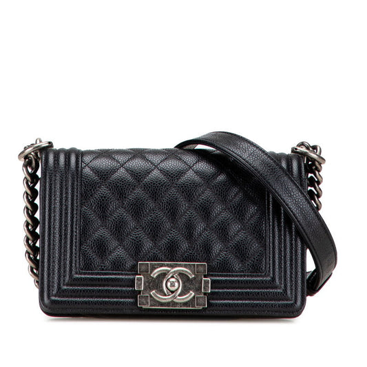 Chanel Boy Chanel MatelassÃ© Caviar Skin Shoulder Bag