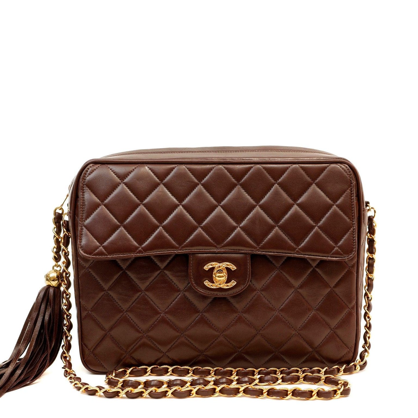 Chanel Chocolate Camera Bag w/ Gold Hardware