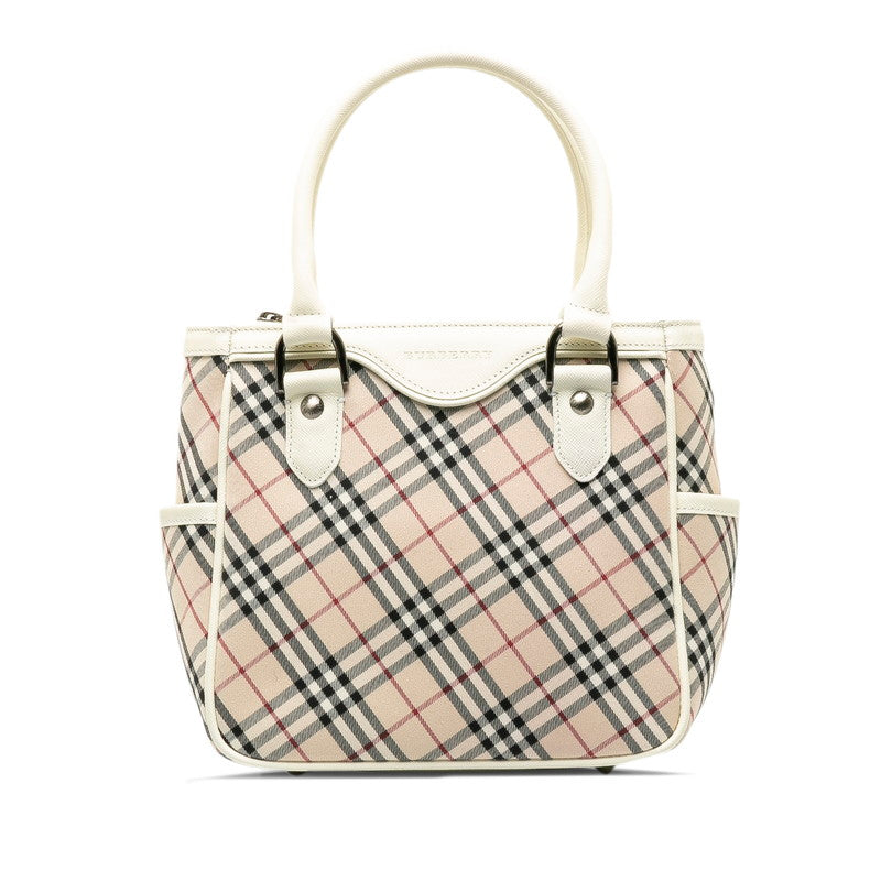 Burberry Nova Check Canvas Leather Handbag