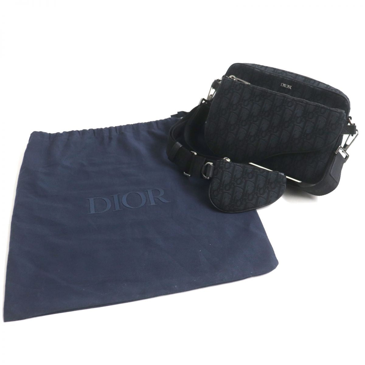 Dior HOMME Pouch canvas black mens