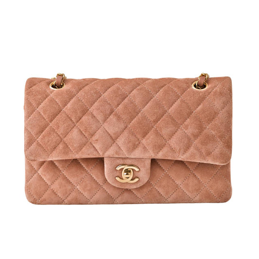 Chanel Classic Flap Light Pink Suede Medium Bag