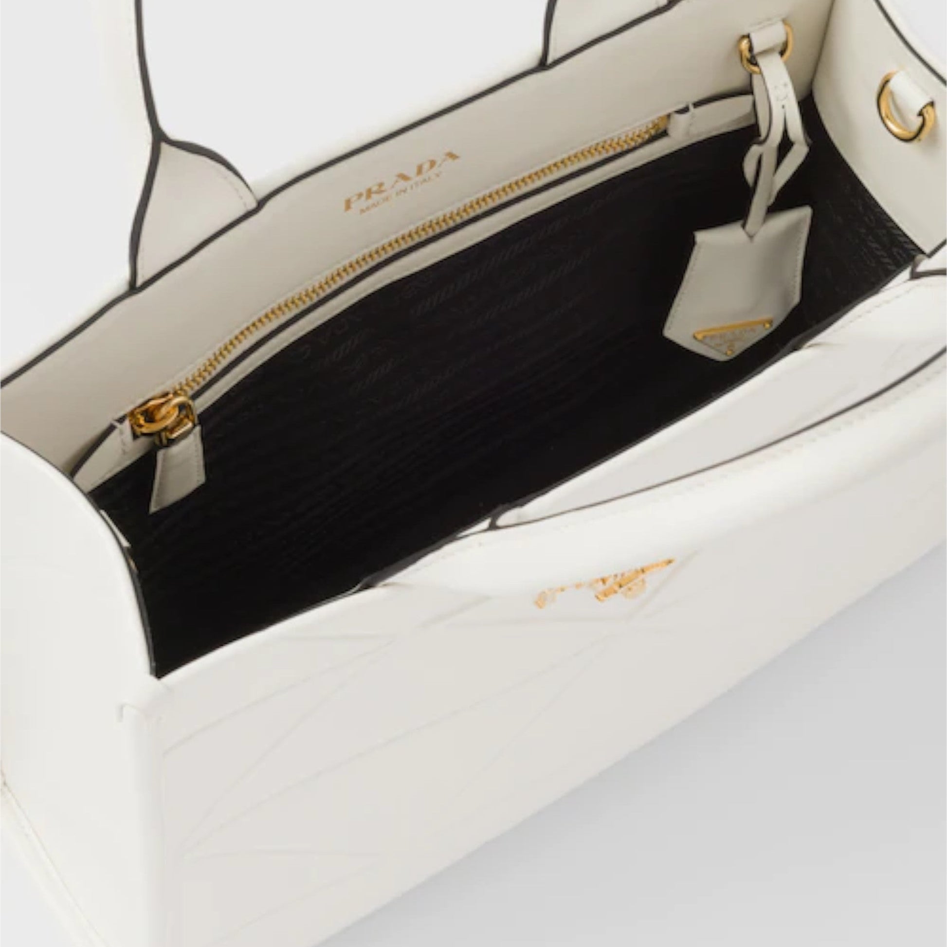 Small leather Prada Symbole bag with topstitching
