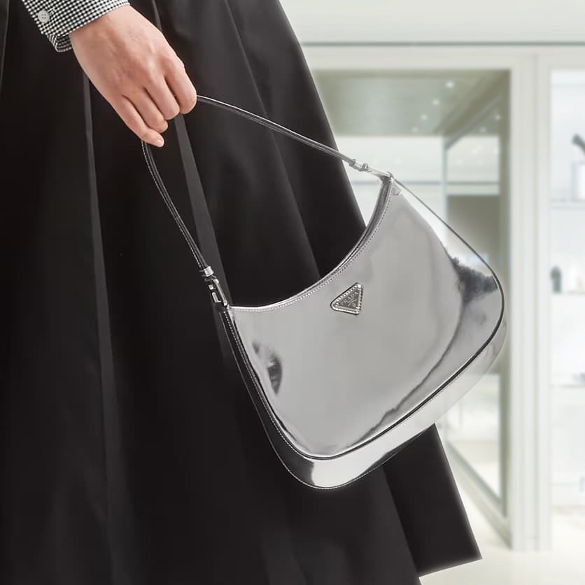 Prada Cleo brushed leather shoulder bag