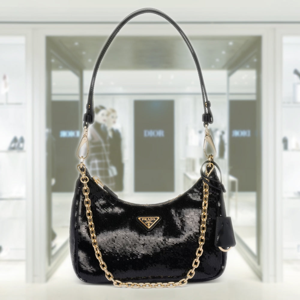 Prada Re-Edition Re-Nylon and sequin mini-bag