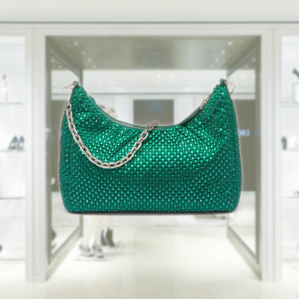 Prada Re-Edition 2005 satin bag with crystals