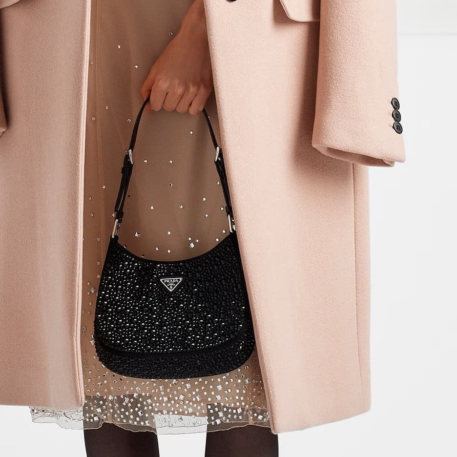 Prada Cleo satin bag with crystals