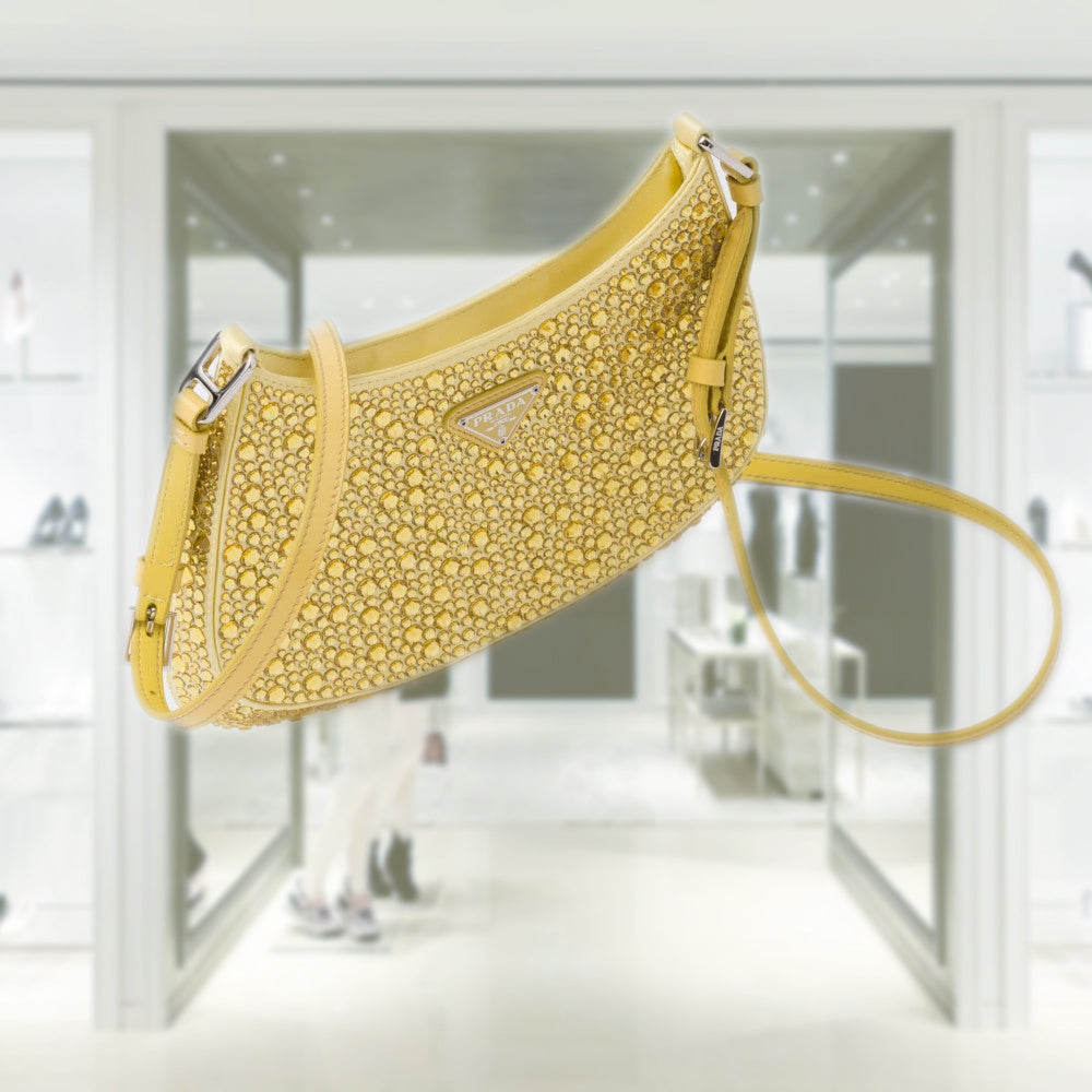 Prada Cleo satin bag with crystals