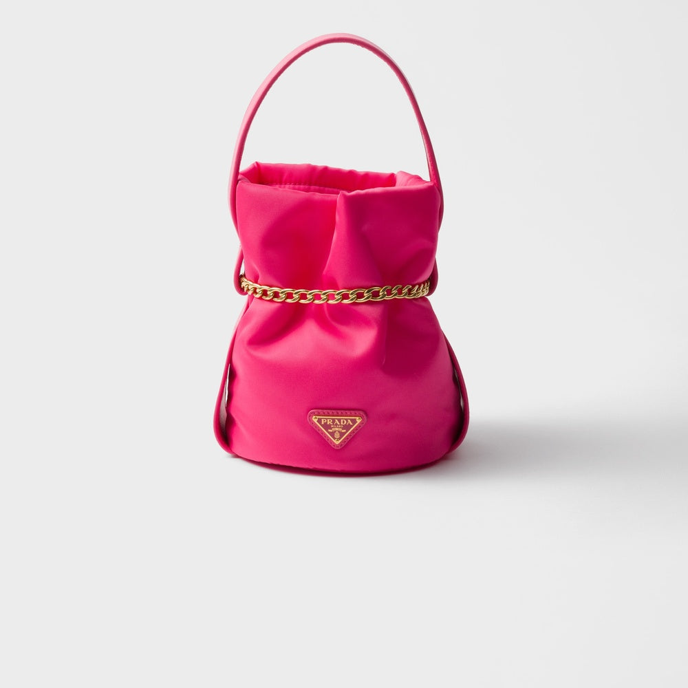 Prada Petit Sac mini Re-Nylon and nappa leather bucket bag