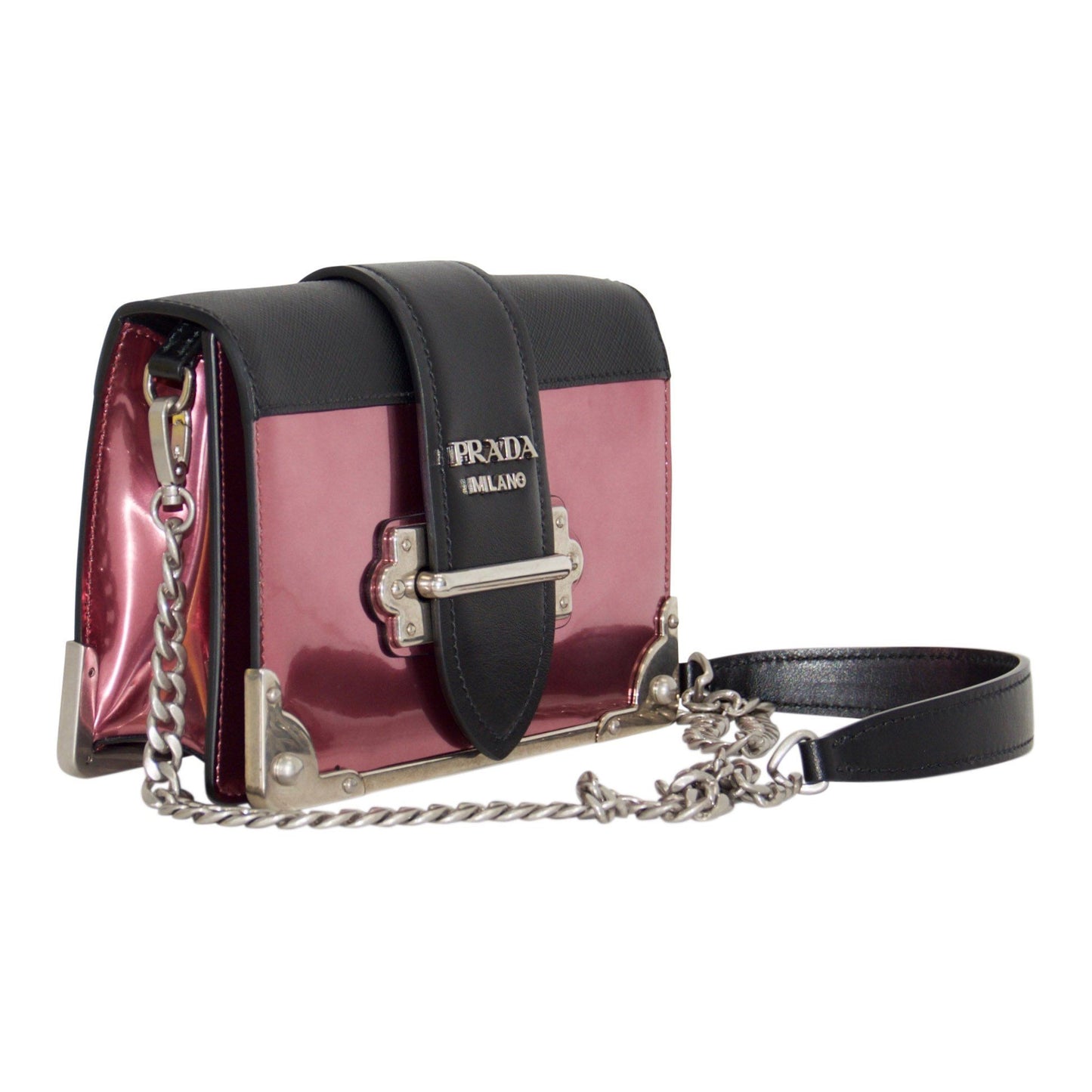 Prada 2018 Vitelo Metal Cahier Bag