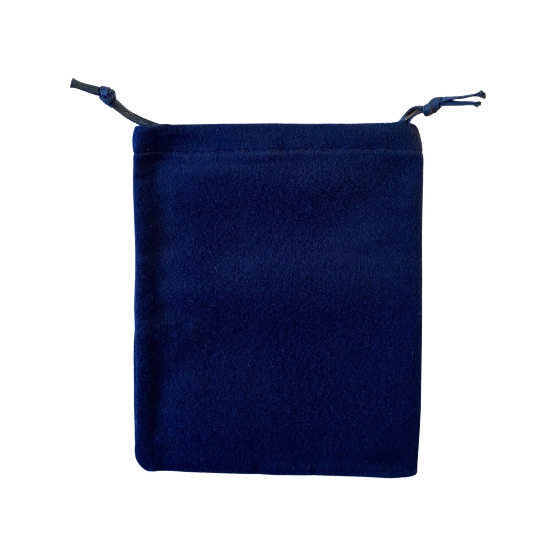 Prada Logo Navy Velour Designer Dust Bag Pouch Extra Small