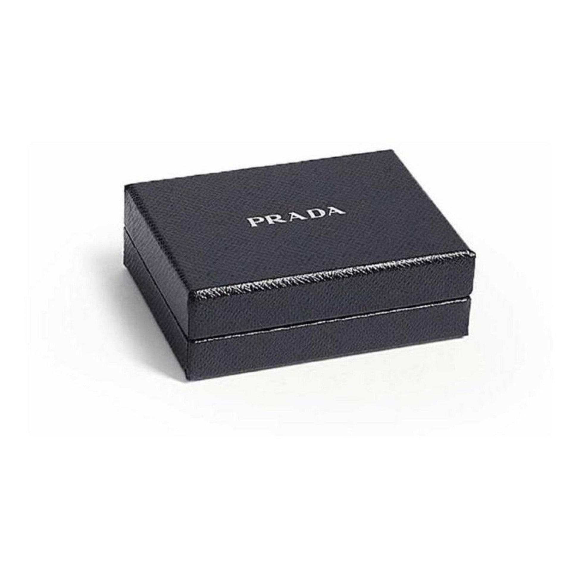 Prada Vitello Grain Leather Card Holder Cipria Beige Gold Logo