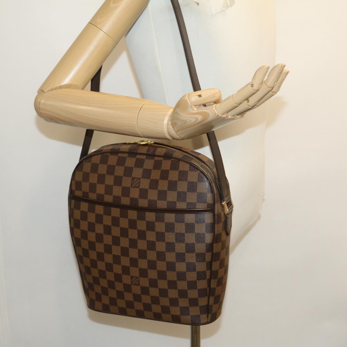 LOUIS VUITTON Damier Ebene Ipanema GM Shoulder Bag N51292 LV pt2372