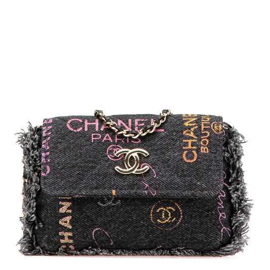 Chanel Coco Matelasse Denim Leather Shoulder Bag