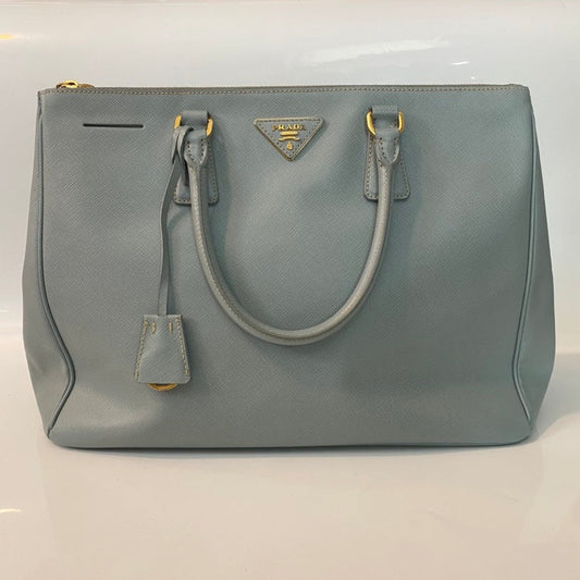 Prada Saffiano Cuir Medium Grey Tote Bag