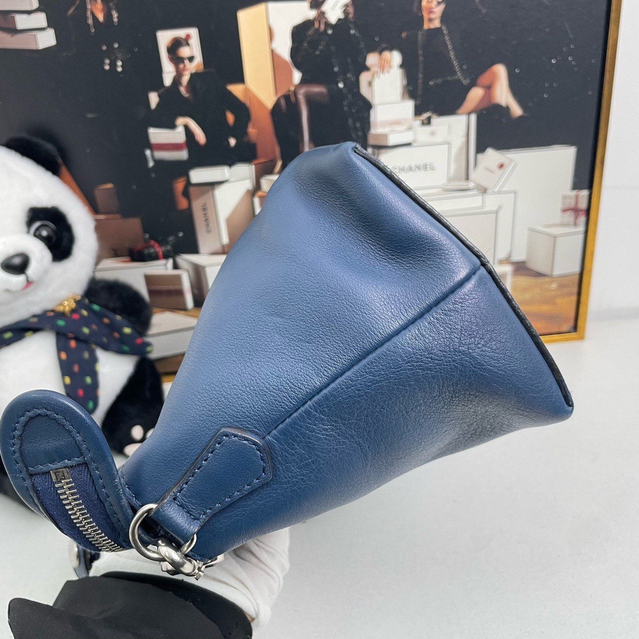 Fendi By The Way Satchel Bag in Blue Leather - , Style