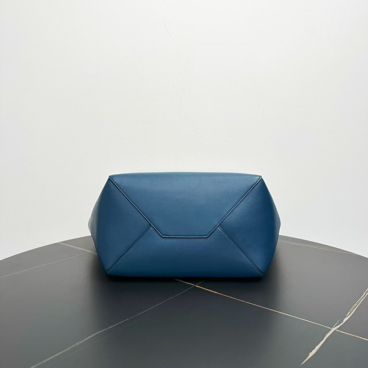 Luxury CELINE Medium Cabas Phantom Tote Bag in Blue Leather Tote