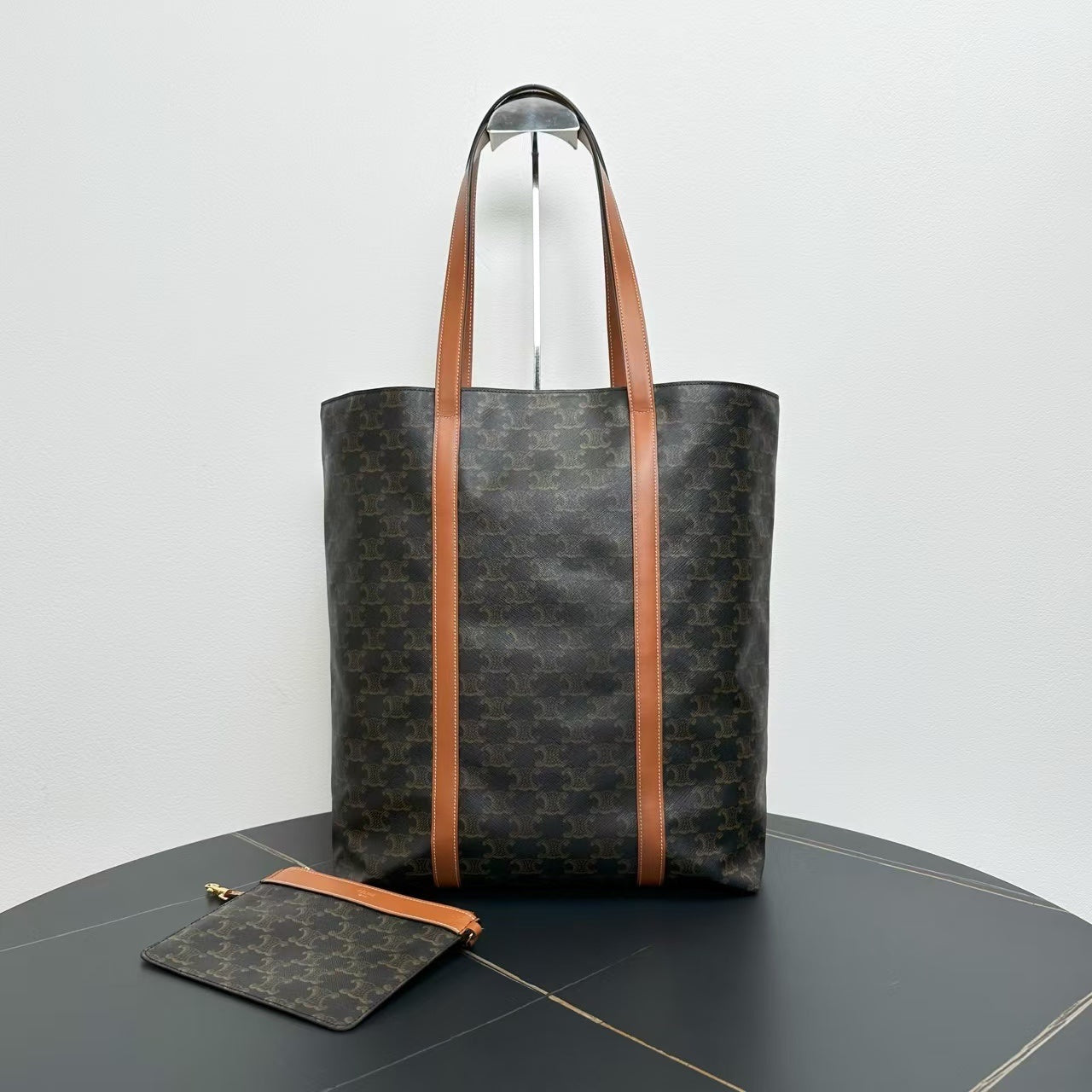Luxury CELINE Tote Bag in Brown Canvas - Designer Handbag