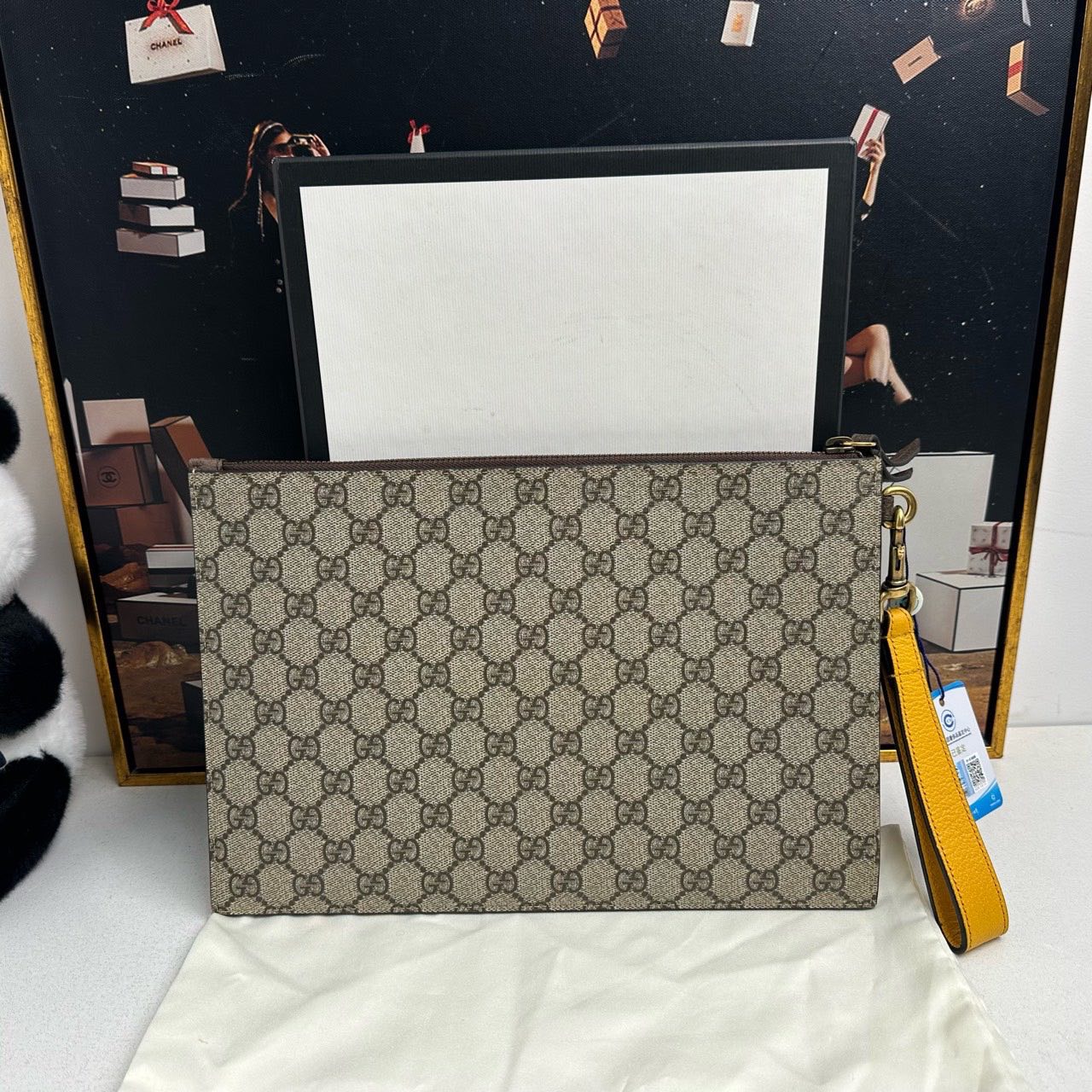 Gucci Ophidia GG Supreme Clutch Brown - Designer Bag 11804049
