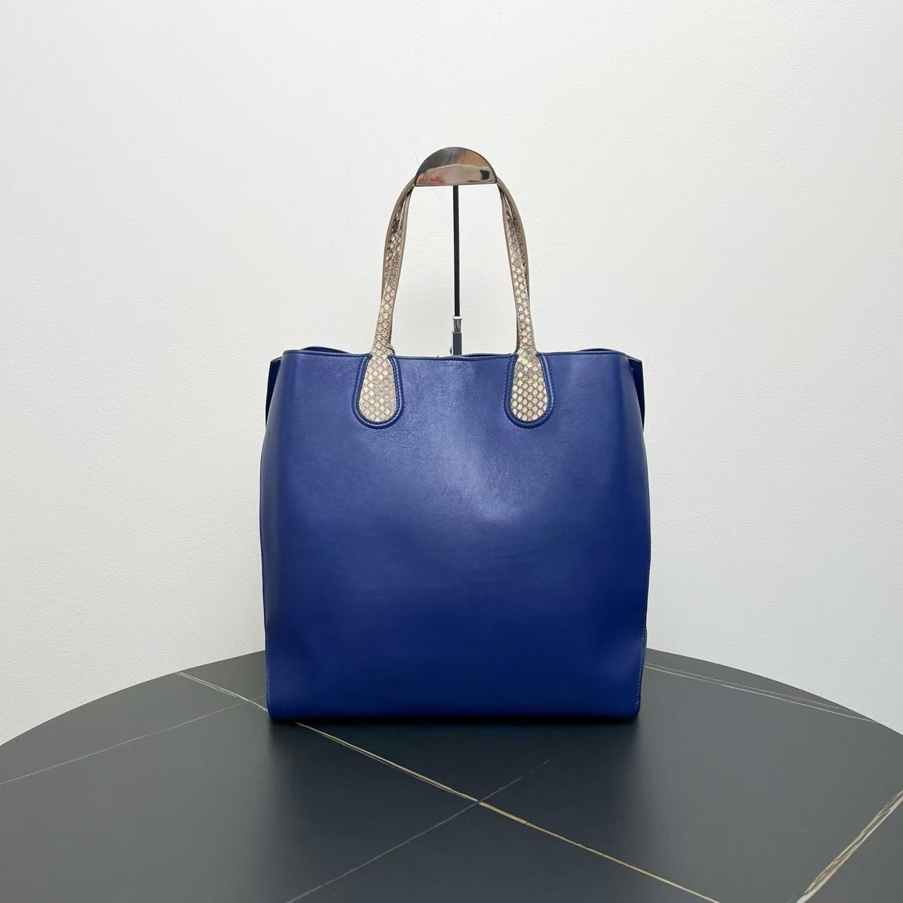 Dior Blue Leather Tote Bag - Designer Handbag