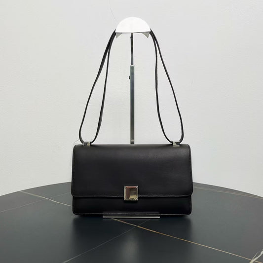 Luxury CELINE Black Leather Shoulder Bag