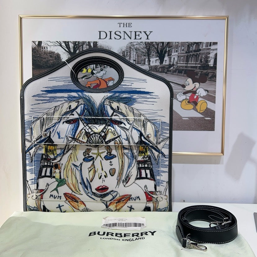 Burberry x Disney Printed Leather Crossbody Bag in Multicolor