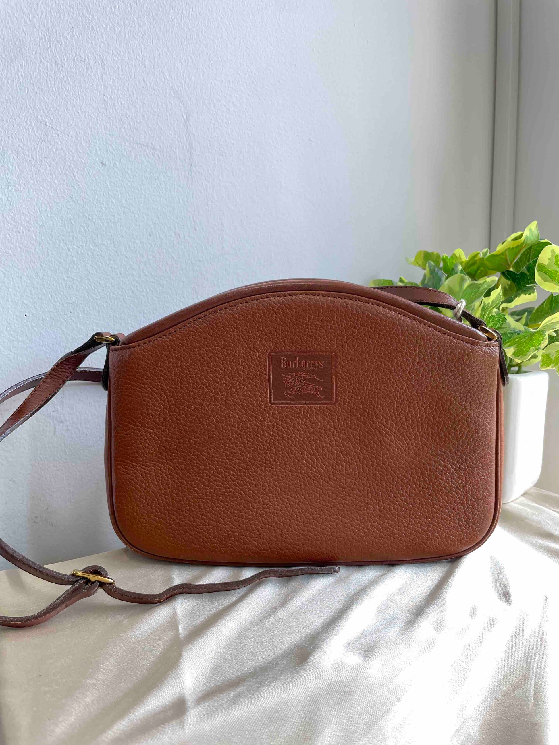 Burberry Crossbody Bag Brown Leather