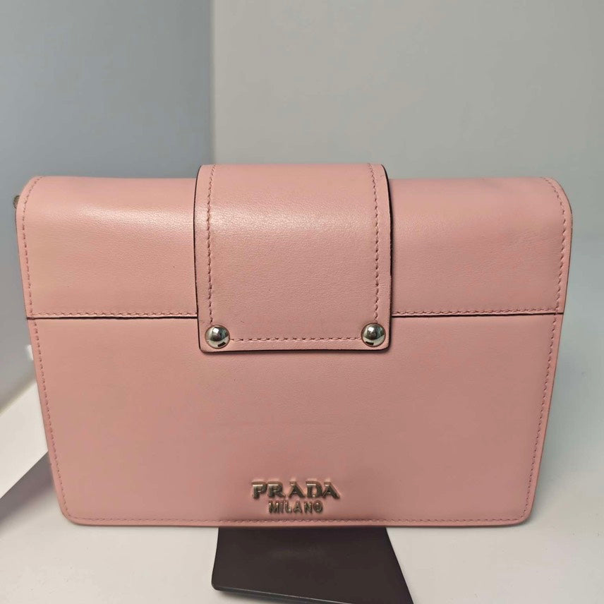 Prada Pink Shoulder Bag Leather