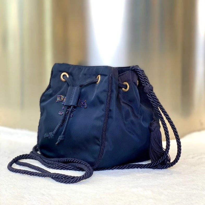 Prada Navy Nylon Crossbody Bag9888