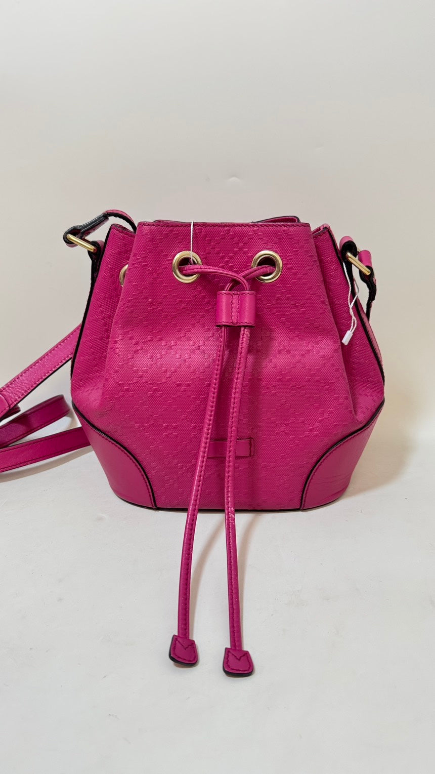 Gucci Pink Monogram Bucket Bag