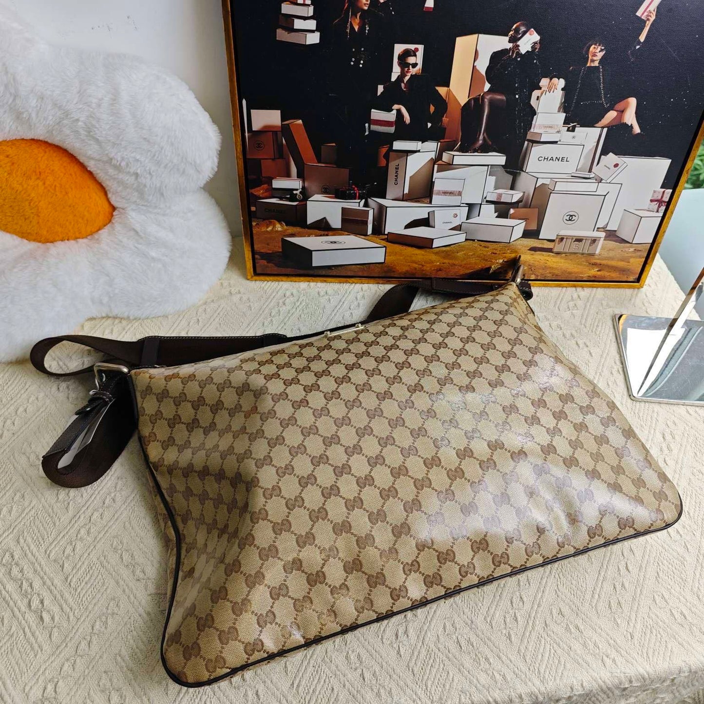 Gucci Ophidia Beige Shoulder Bag -
