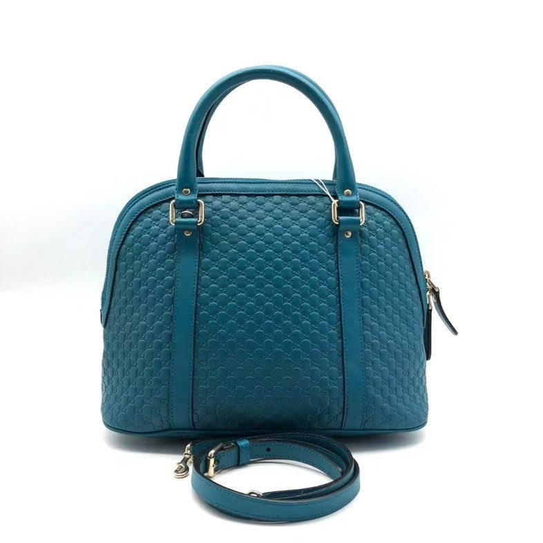 Gucci Two-Way Bag Lyw1340 in Teal Leather Shoulder Bag