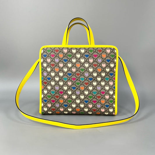 Gucci Kids Tote Bag Multicolor with Heart Pattern XJ10873