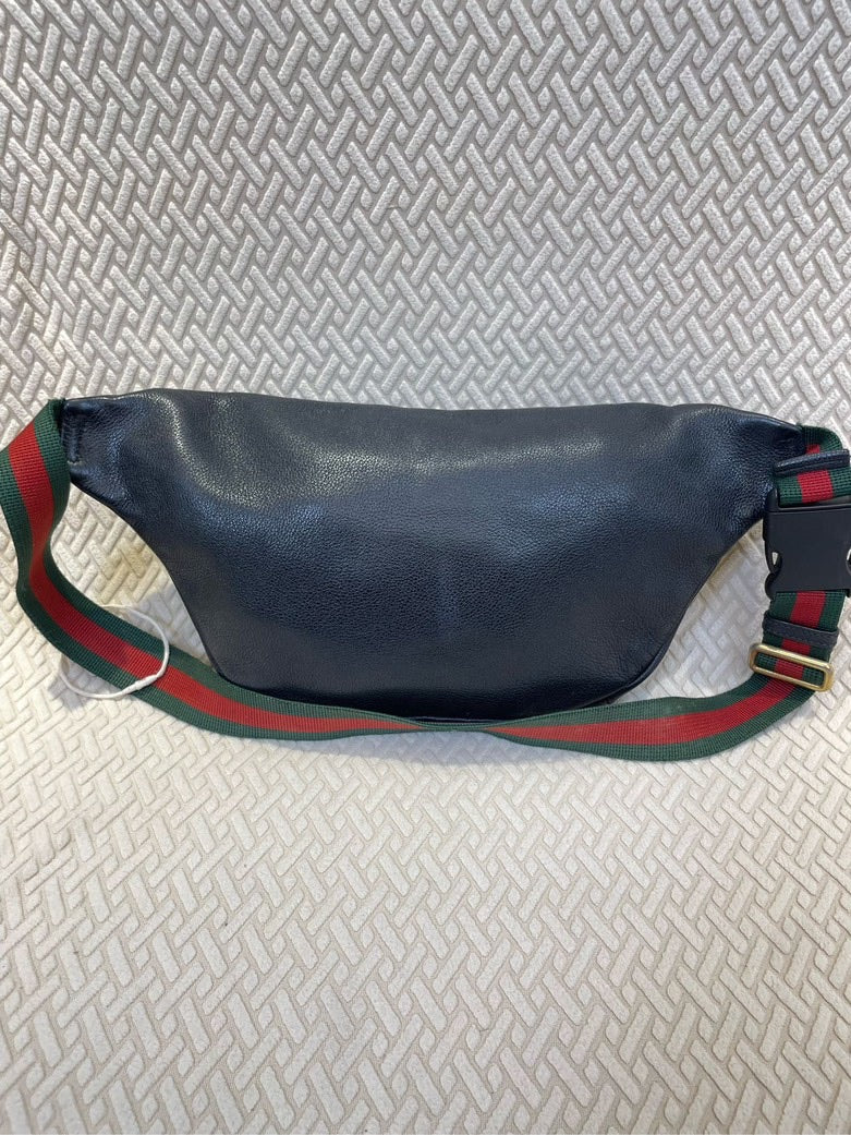 Gucci Blue Leather Bumbag Belt Bag