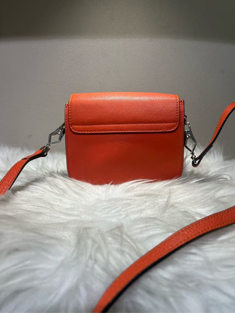 Burberry Crossbody Bag Orange Leather - and On Sale