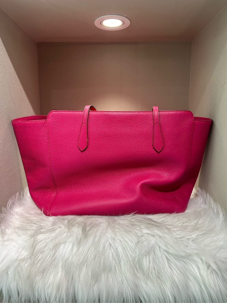 Gucci Pink Leather Shoulder Bag 498879 On Sale