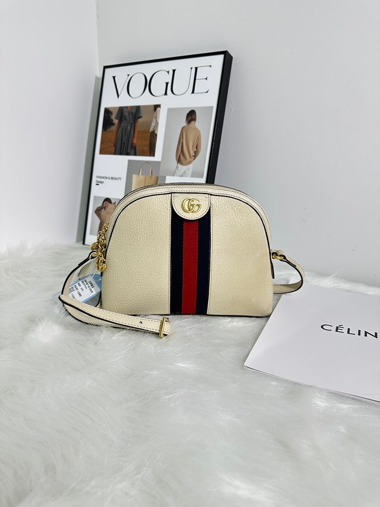 Gucci Ophidia Cream Shoulder Bag - Preloved, Designer Handbag