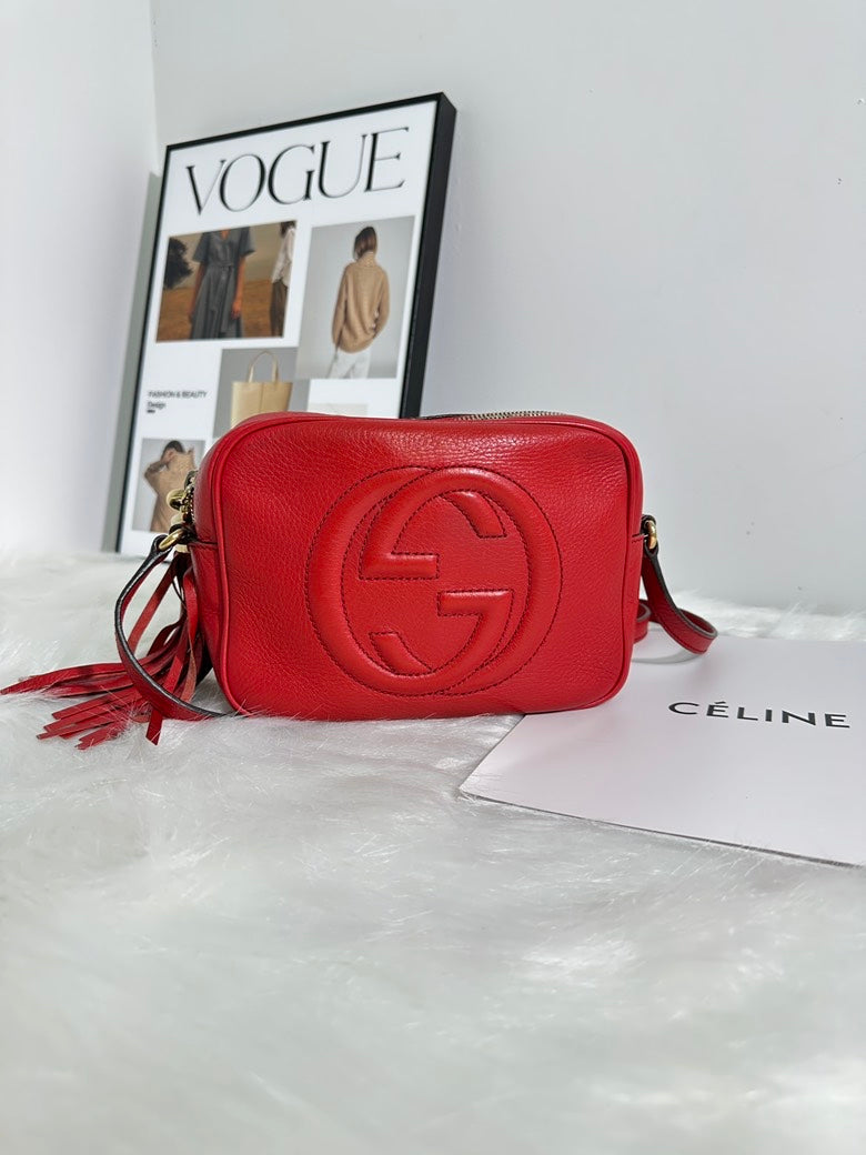 Gucci Soho Camera Bag in Red Leather - Crossbody