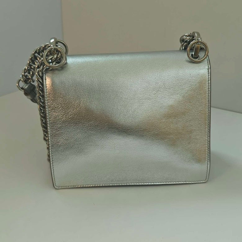 Fendi Kani Silver Shoulder Bag  Stylish Designer Handbag