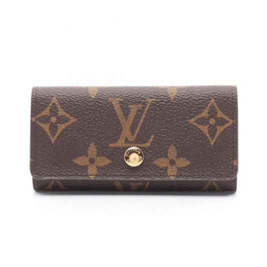 LOUIS VUITTON Multicle 4 Monogram 4 Ring Chain Key Case PVC Brown - A