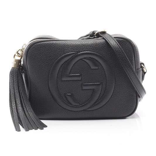GUCCI Soho disco bag Interlocking G Shoulder bag leather black 2101219274096