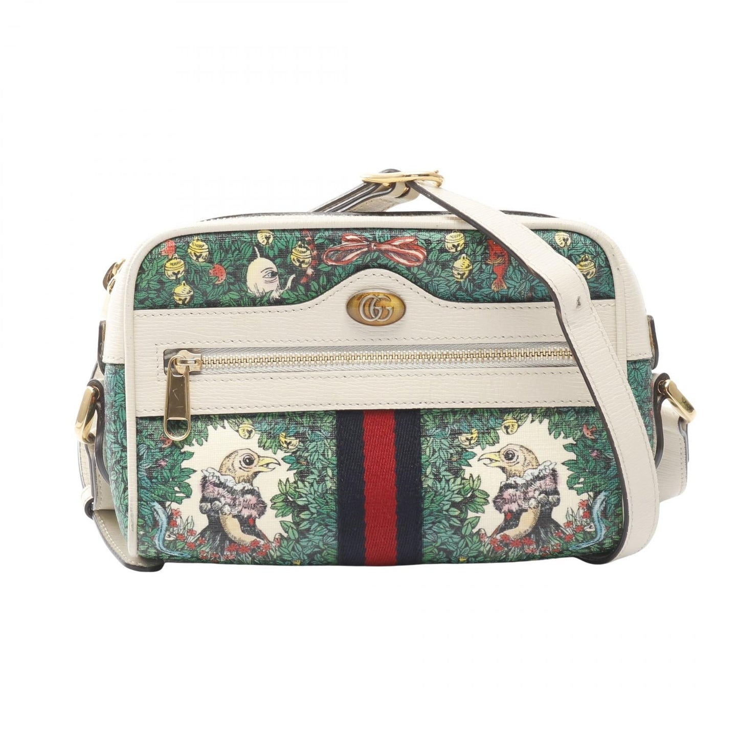 GUCCI GUCCI Yuko Higuchi Ophidia Shoulder bag PVC leather off white green multicolor 2120900063665