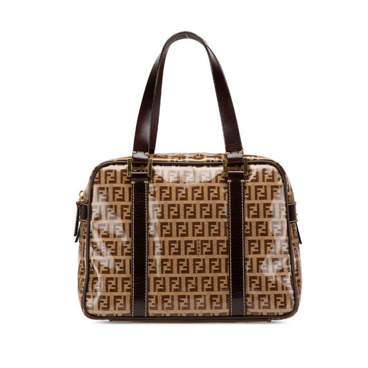 Fendi Zucchino Enamel Canvas Handbag