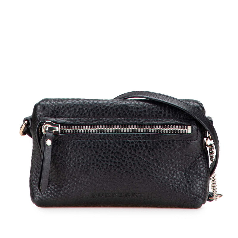 Burberry Nova Check Leather Shoulder Bag