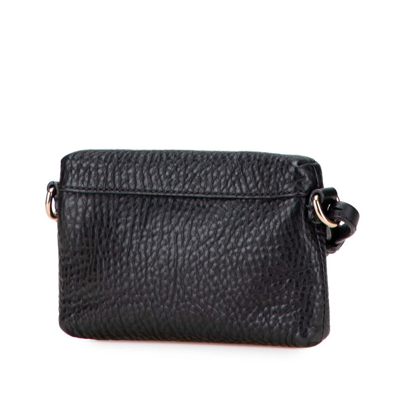 Burberry Nova Check Leather Shoulder Bag